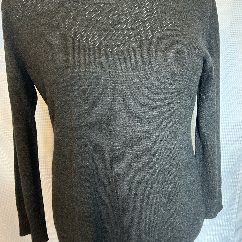 New York & Company Gray Knit Sweater